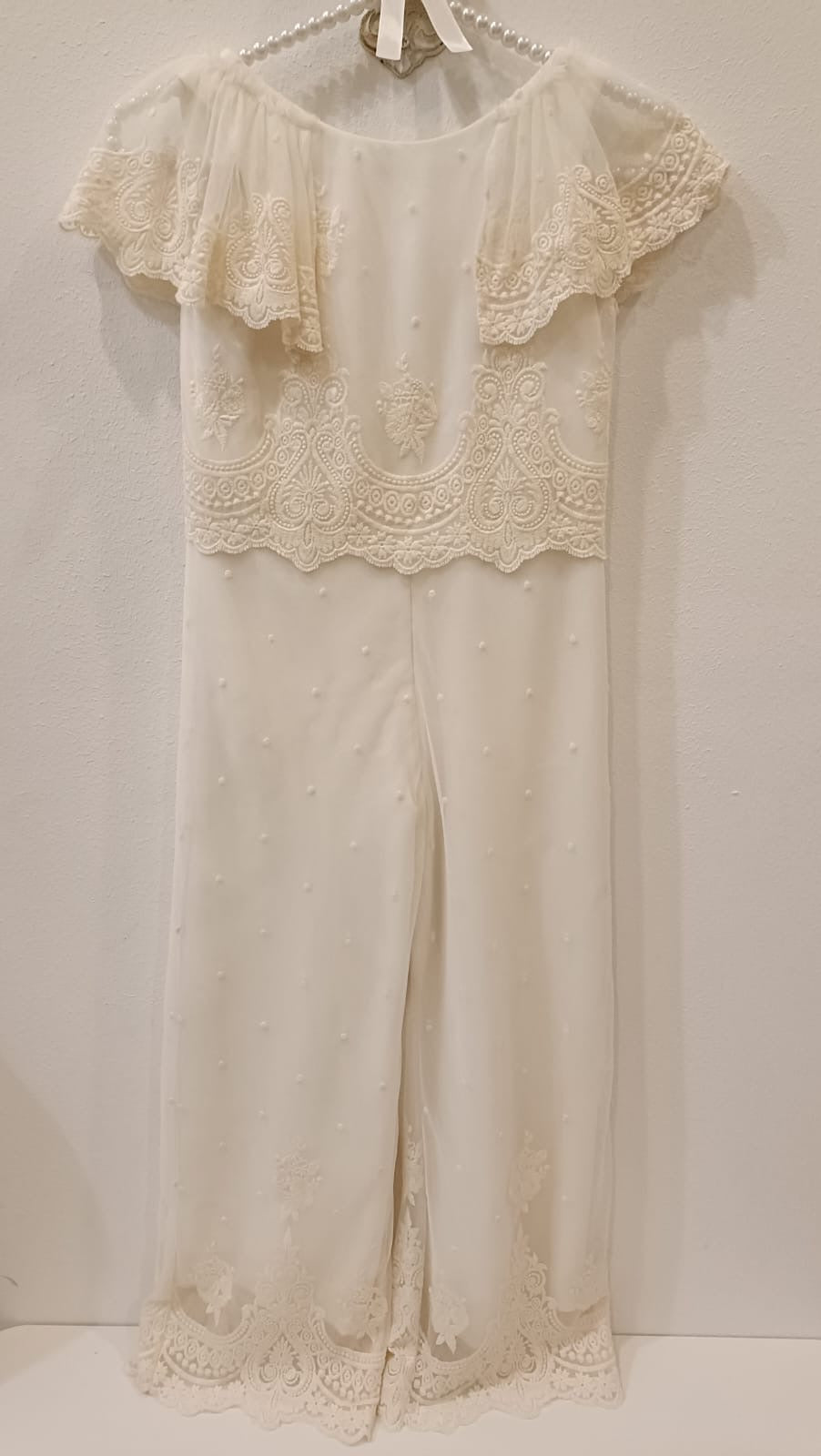 Jumpsuit encaje mangas