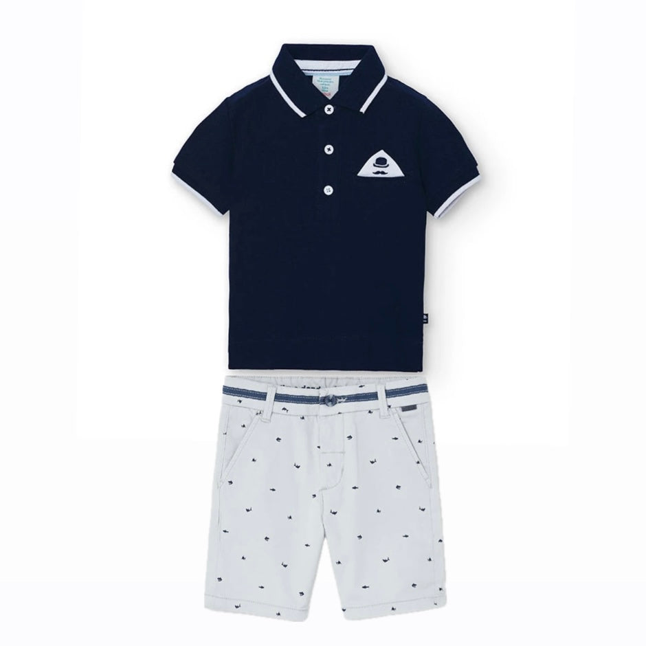 Conjunto piqué anclas