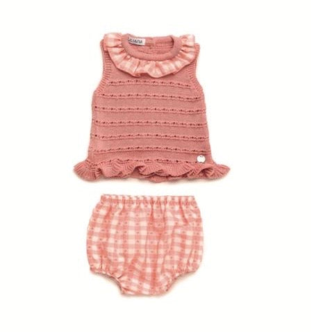 Conjunto plumeti salmón