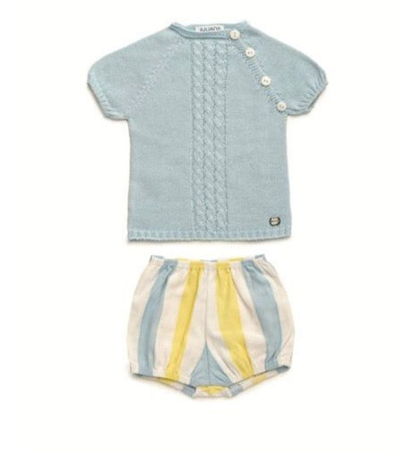 Conjunto trenzado rayas