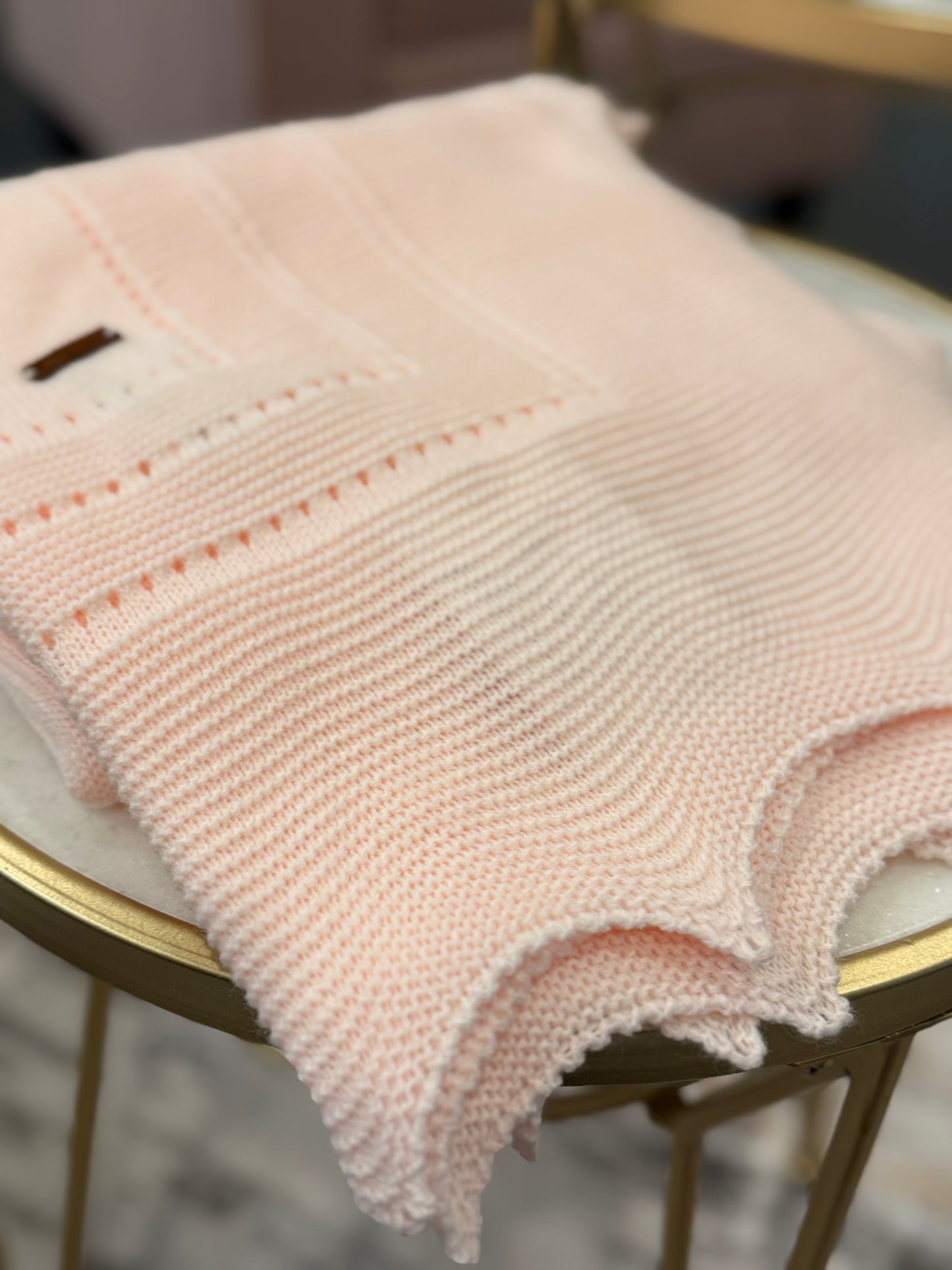 Manta con funda rosa