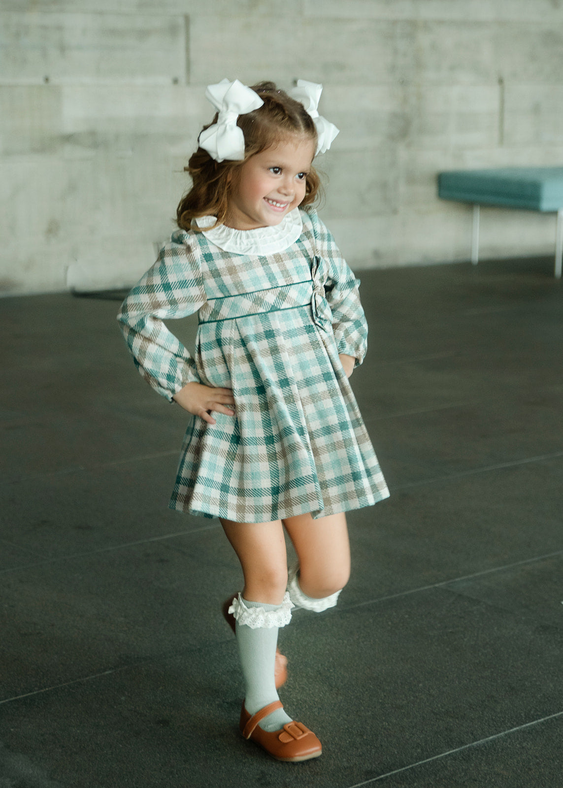 Vestido cuadros jade