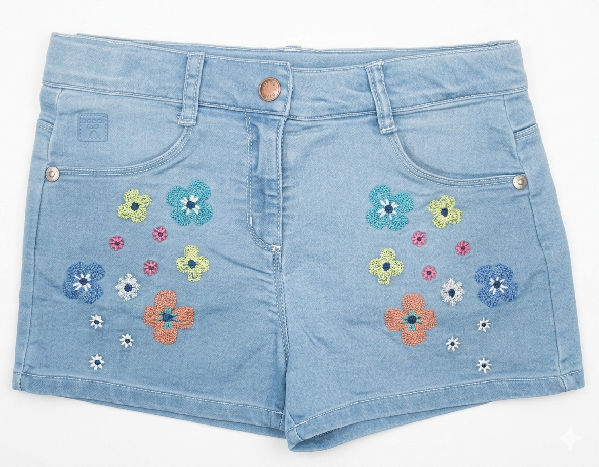 Conjunto bordado flor 8148
