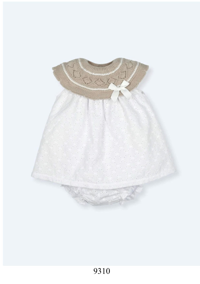 Vestido punto culotte beige