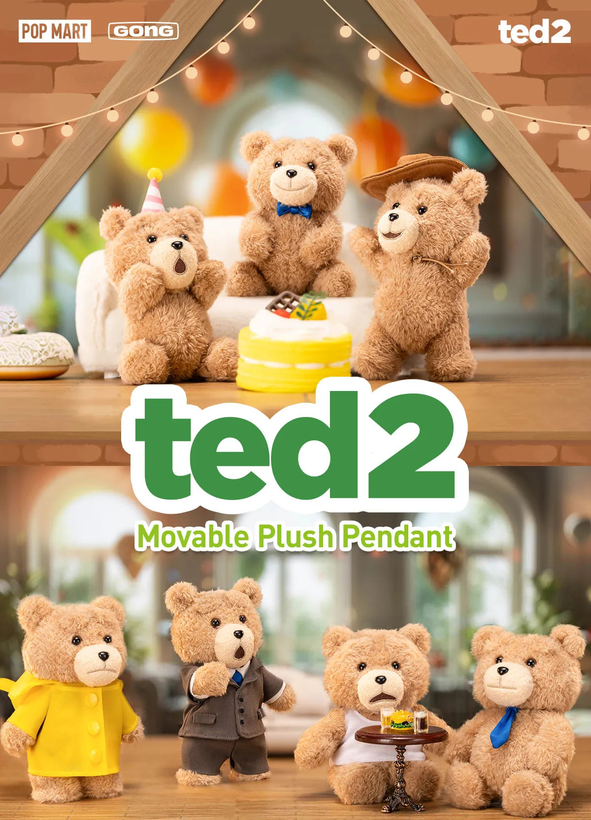 Ted2 Teddy Bear Plush Pendant