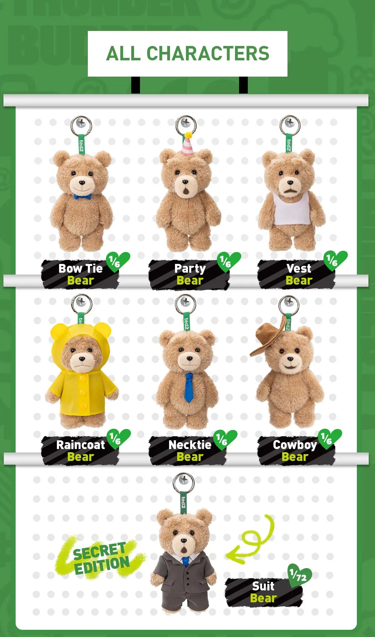 Ted2 Teddy Bear Plush Pendant