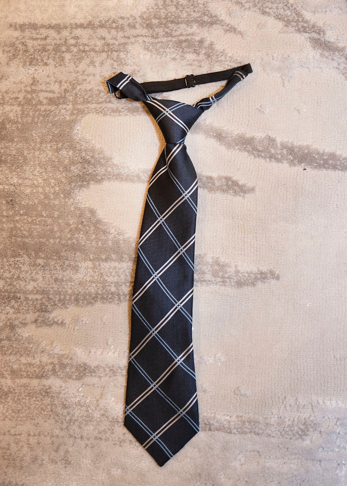 Corbata azul a cuadros