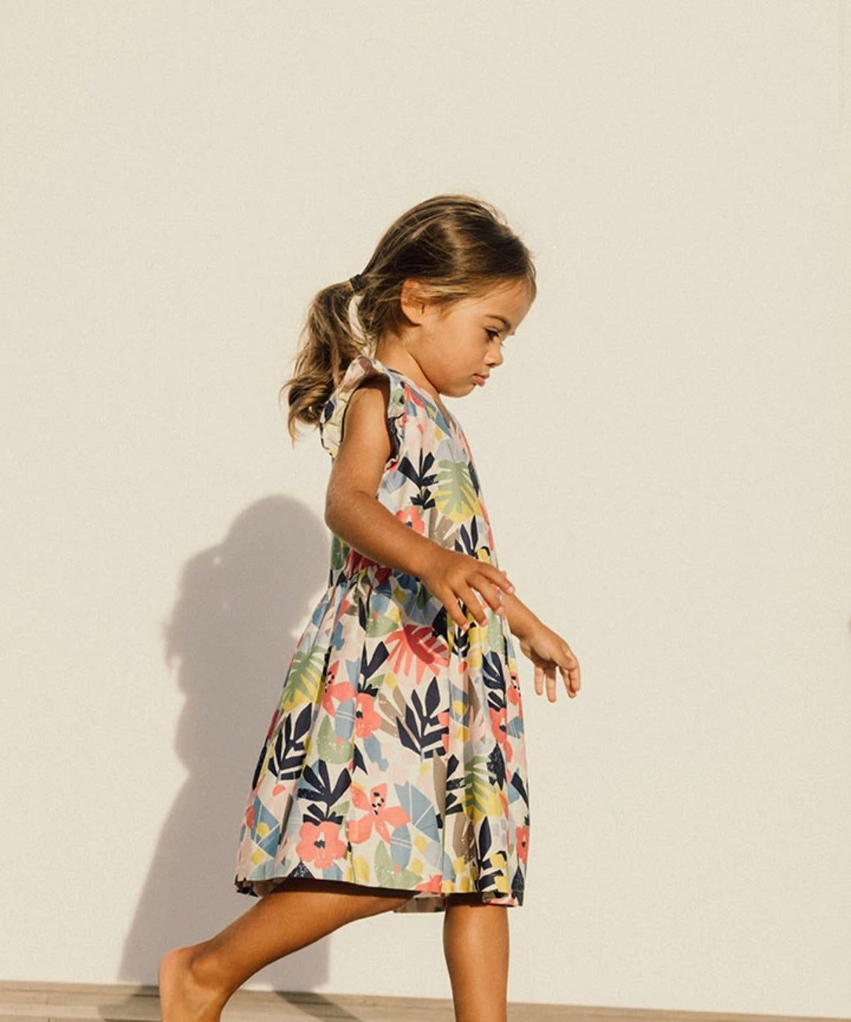 Vestido satén flores