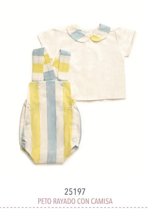 Peto rayas con camisa
