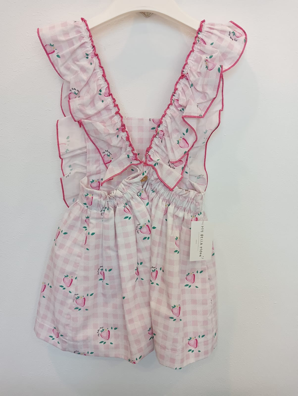 Vestido fresas espalda en V