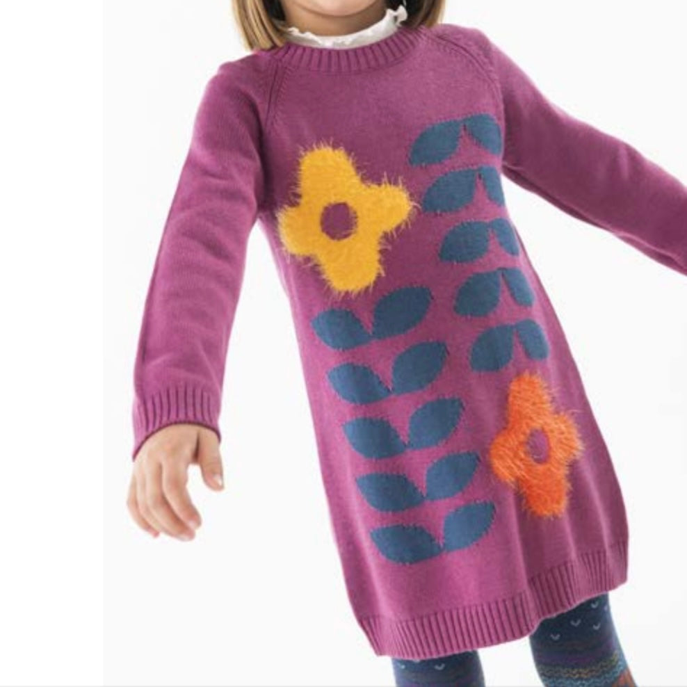 Vestido flores uva boboli