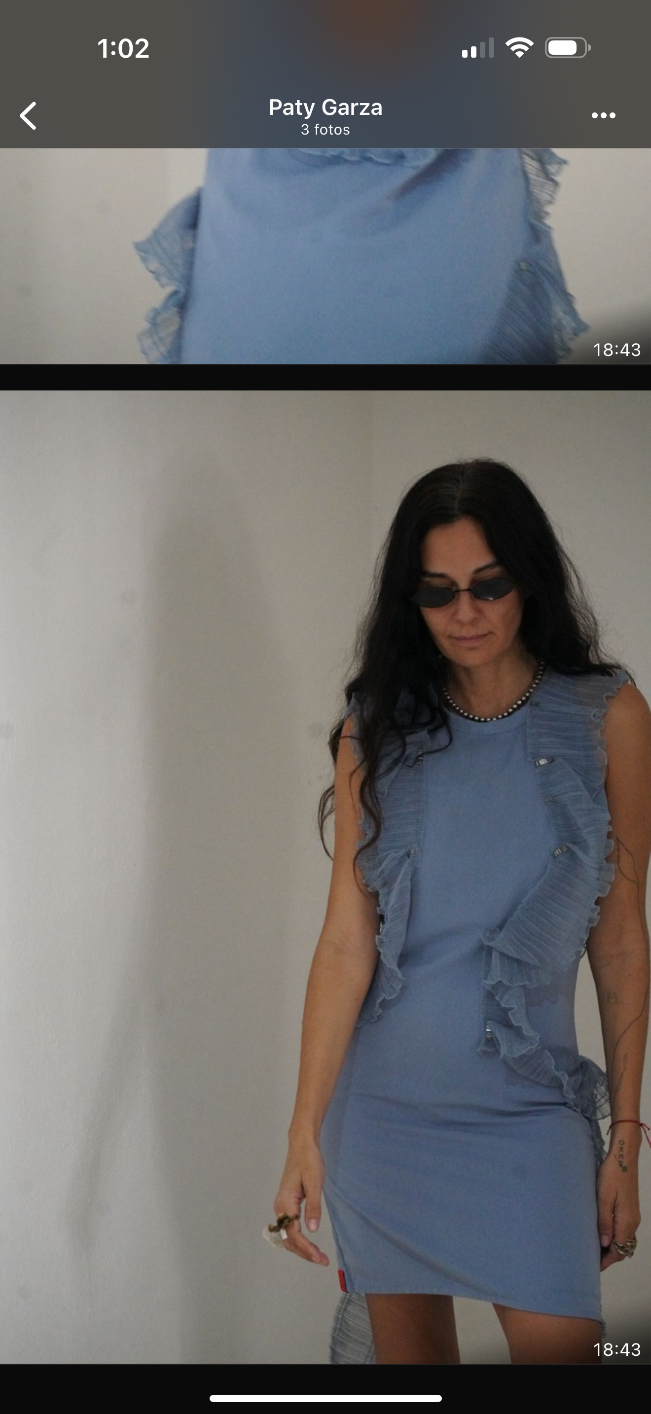 VESTIDO BLUE CRISTALES