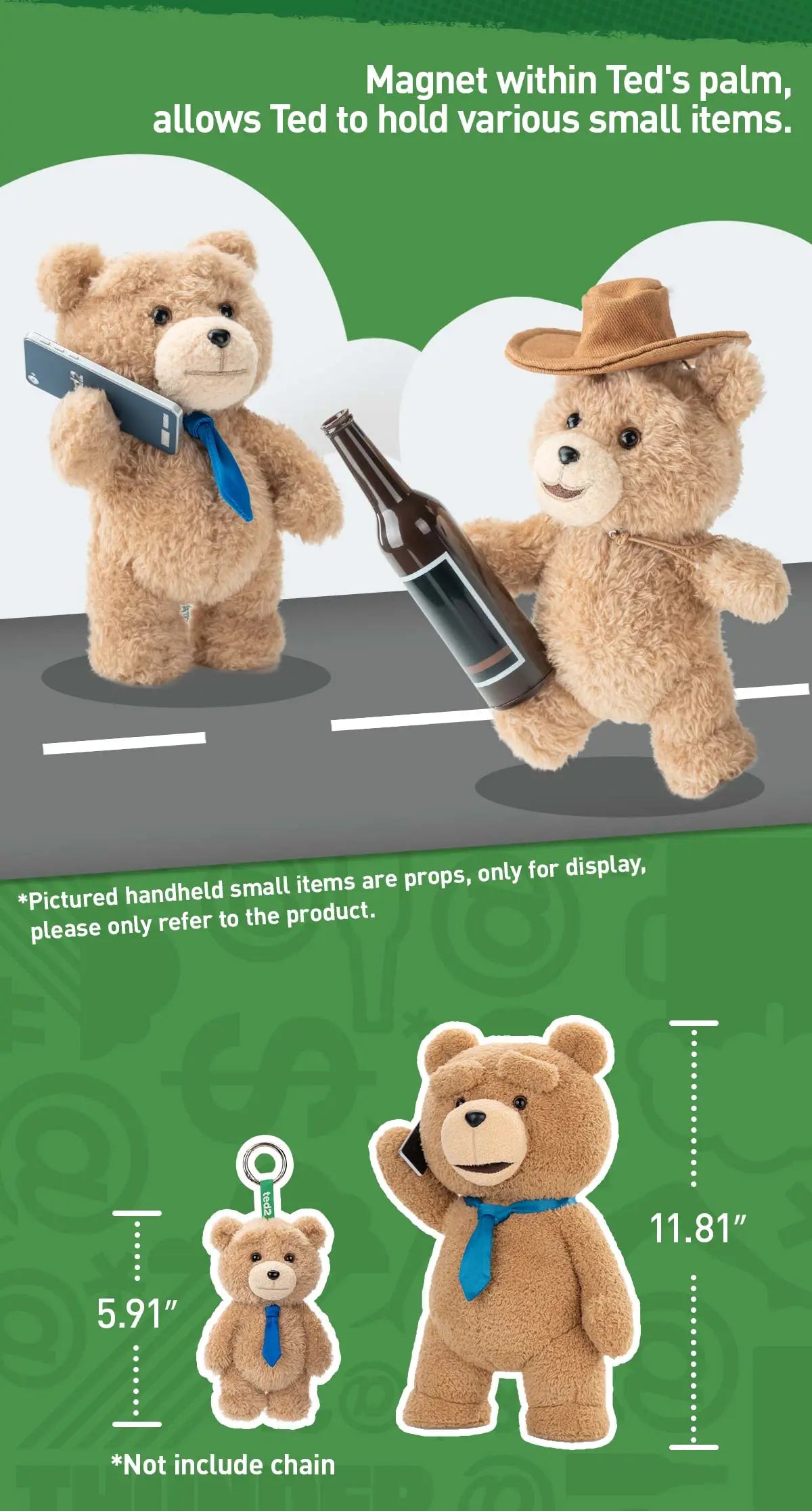 Ted2 Teddy Bear Plush Pendant