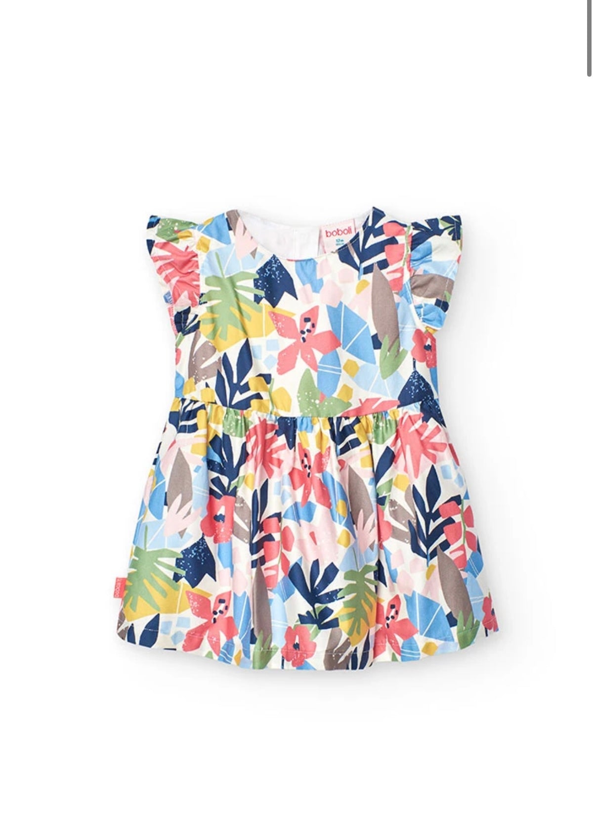 Vestido satén flores
