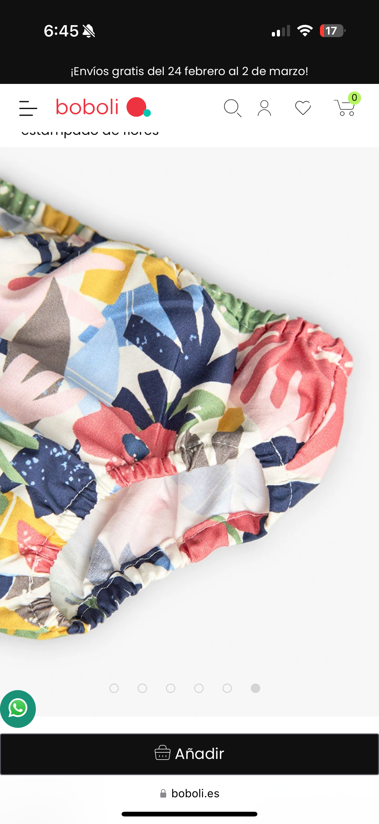 Vestido satén flores