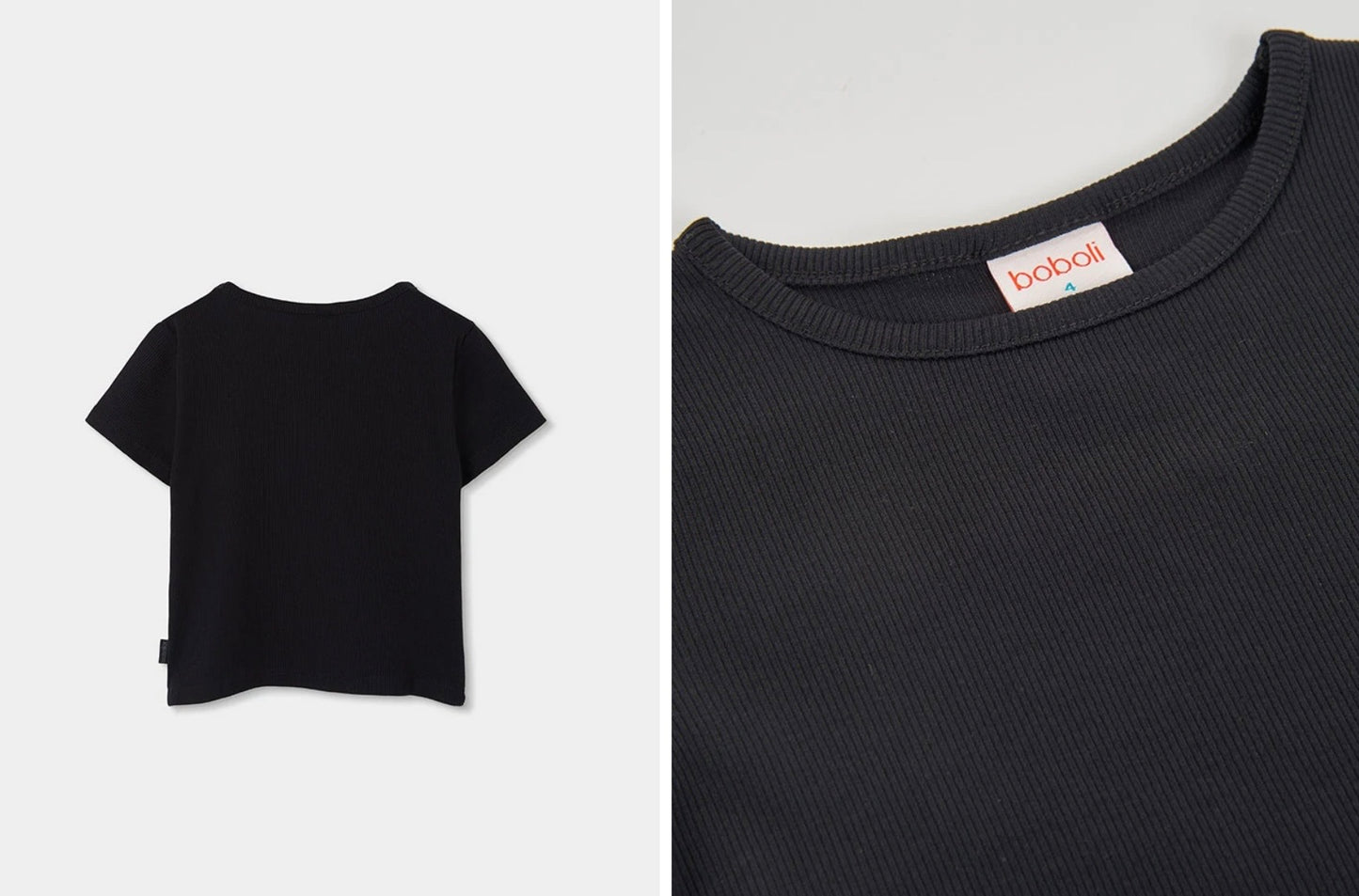 Camiseta negra algodón