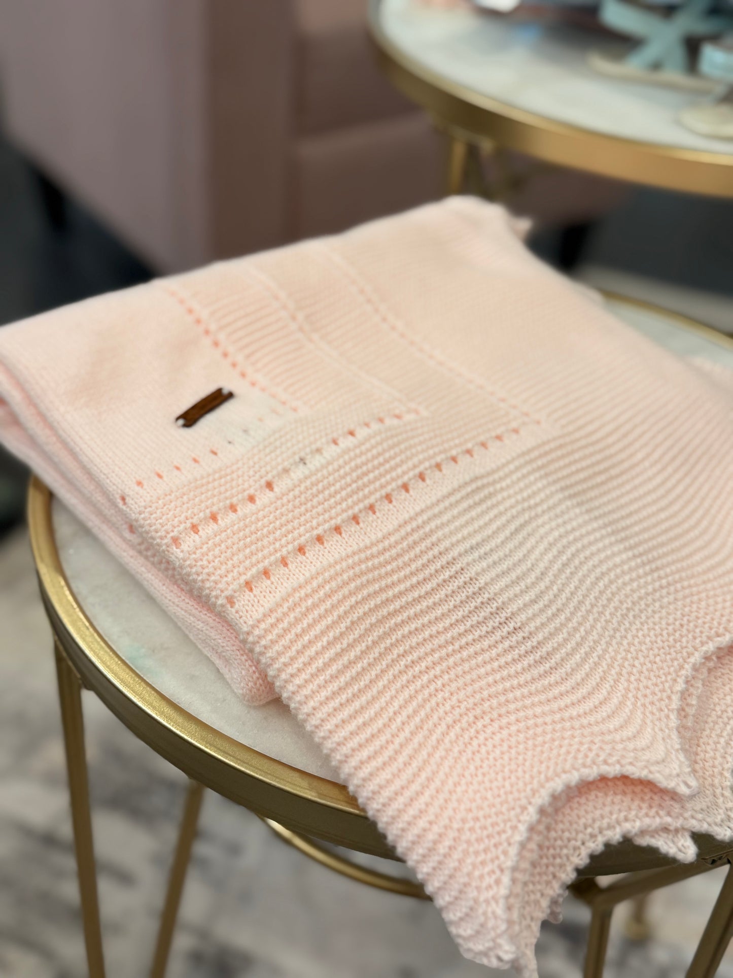 Manta con funda rosa