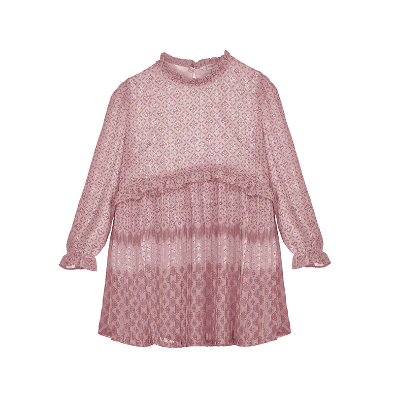 Vestido gasa rosa