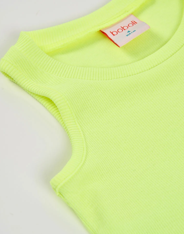 Camiseta punto cana verde fluor