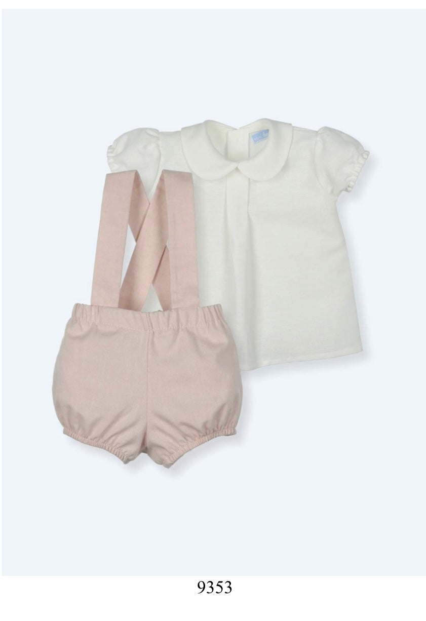 Blusa y bombachito tirantes rosa