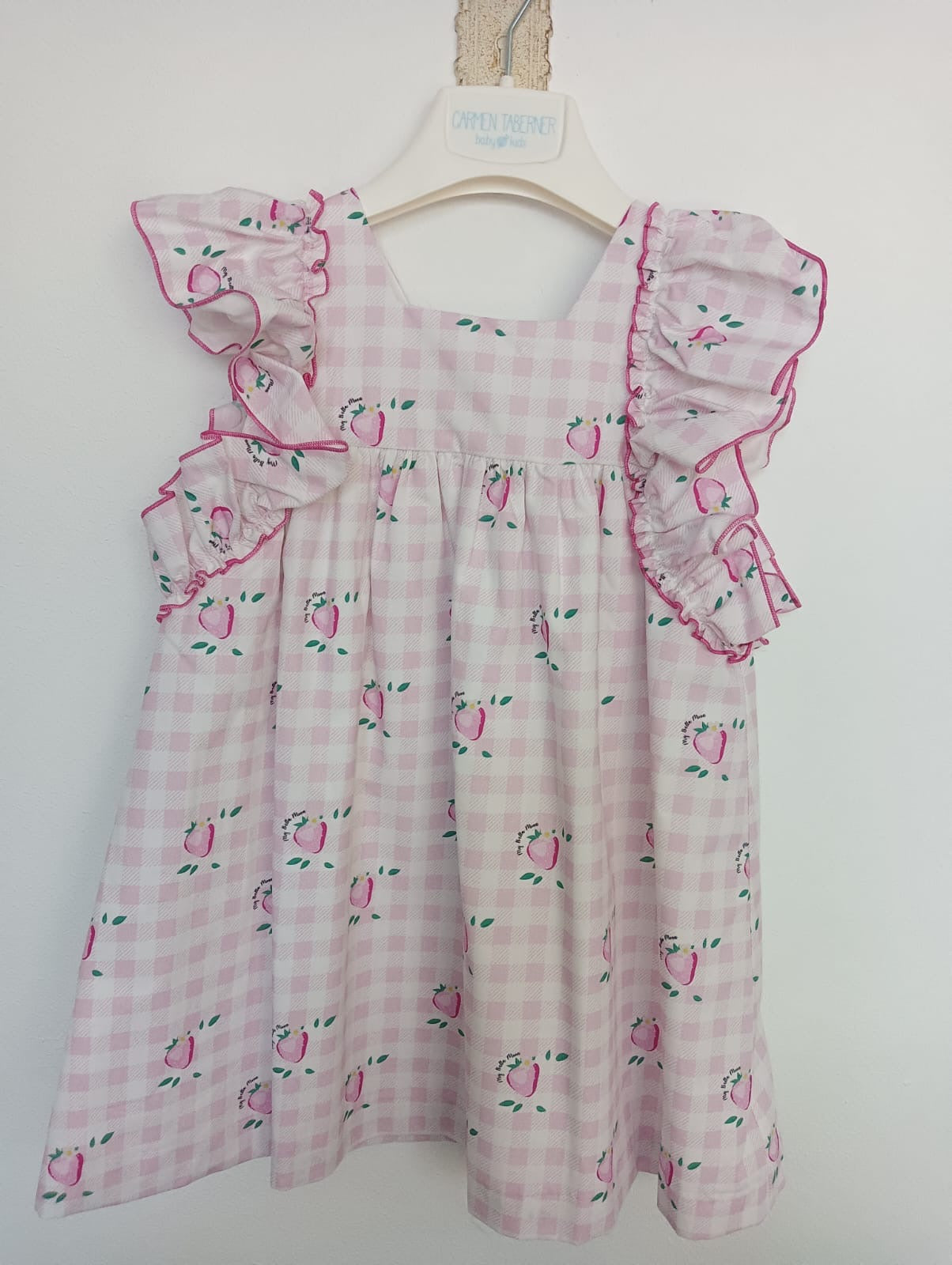 Vestido fresas mońo espalda