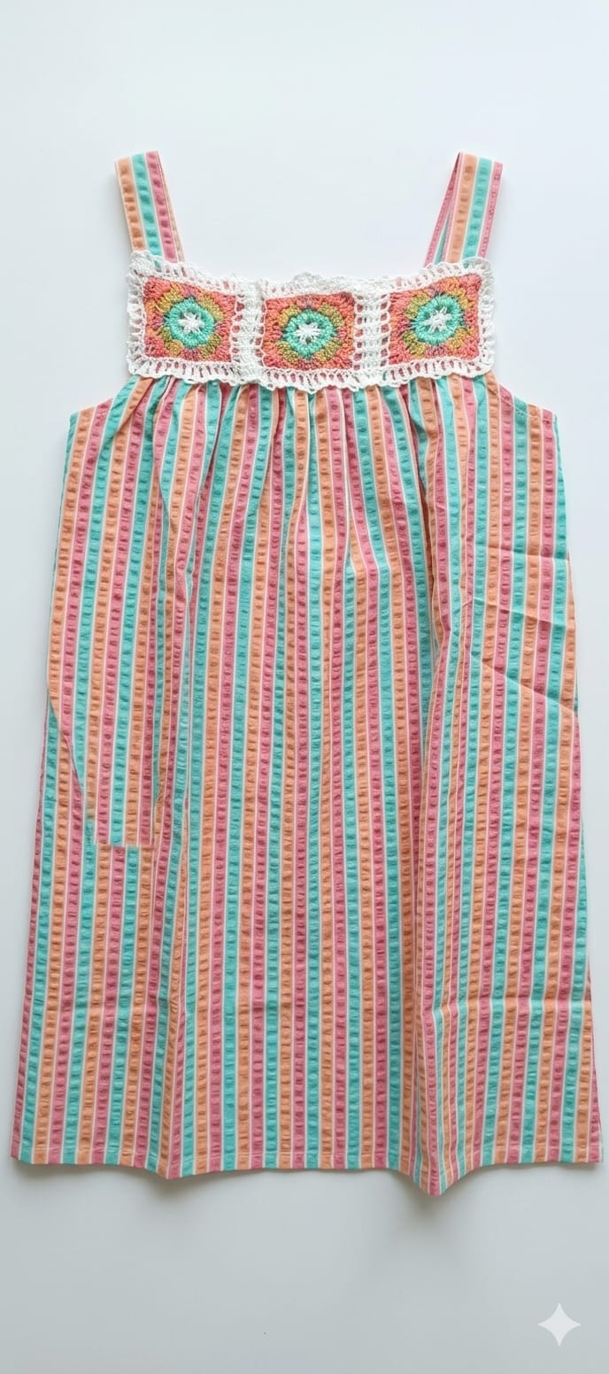 Vestido rayas multicolor 9805