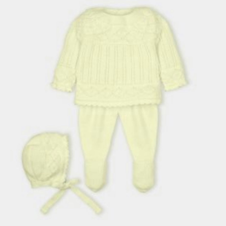 Traje canesú 3 piezas aran amarillo
