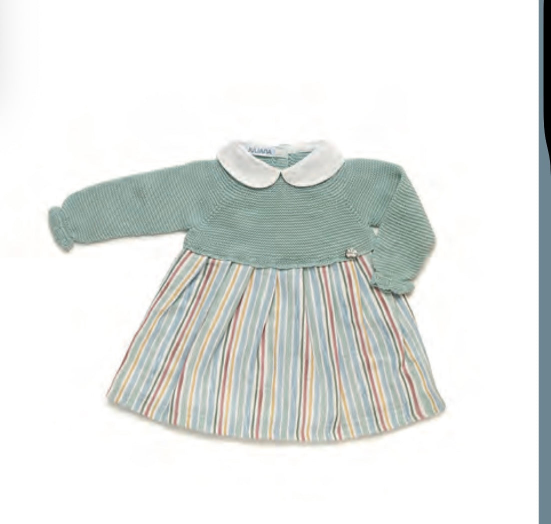 Vestido punto rayado