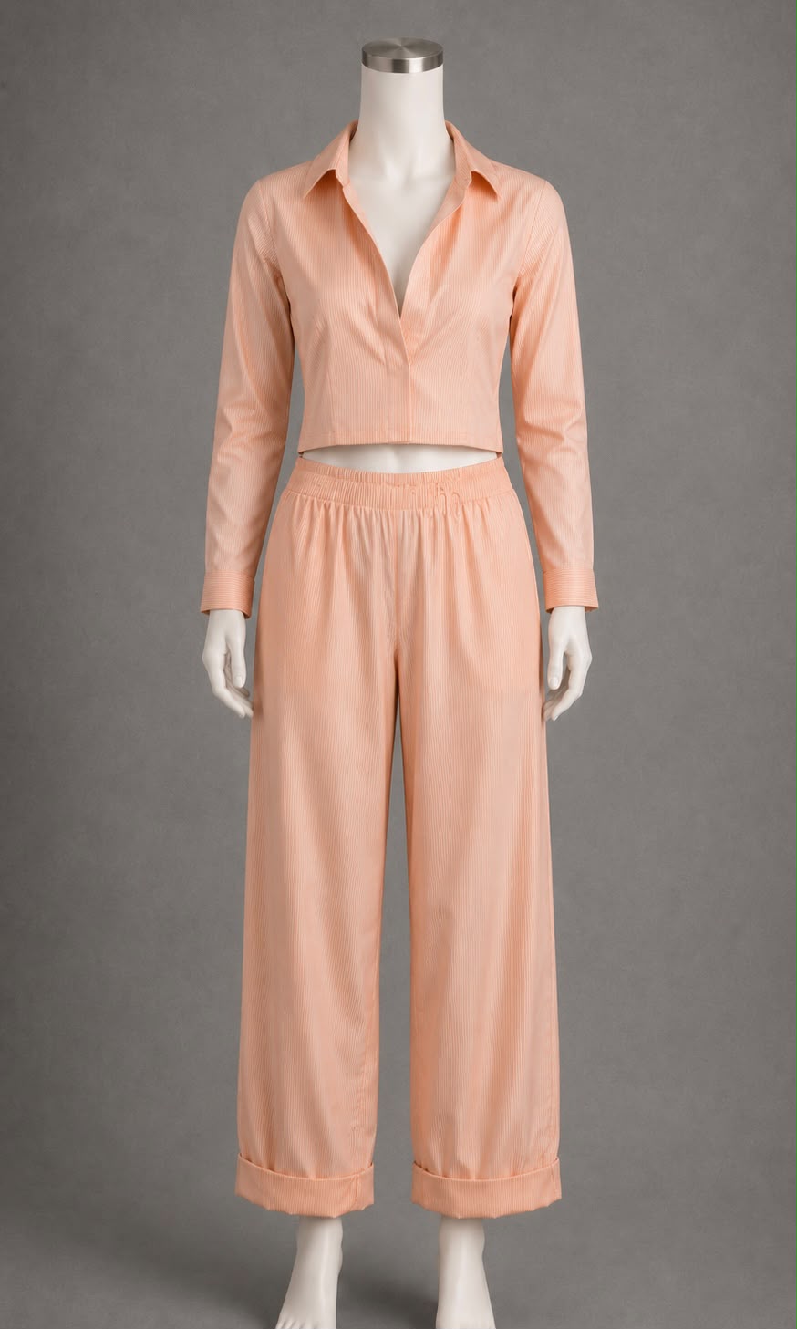 Pantalón rayas naranja