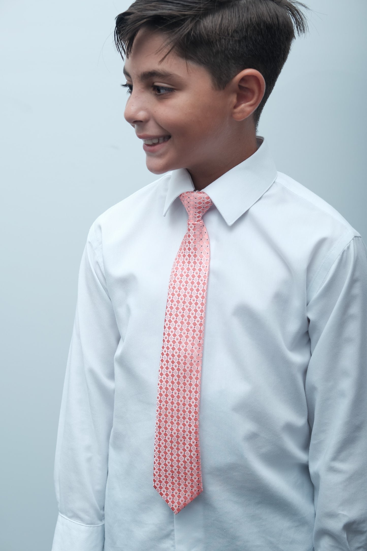 Corbata naranja rombos