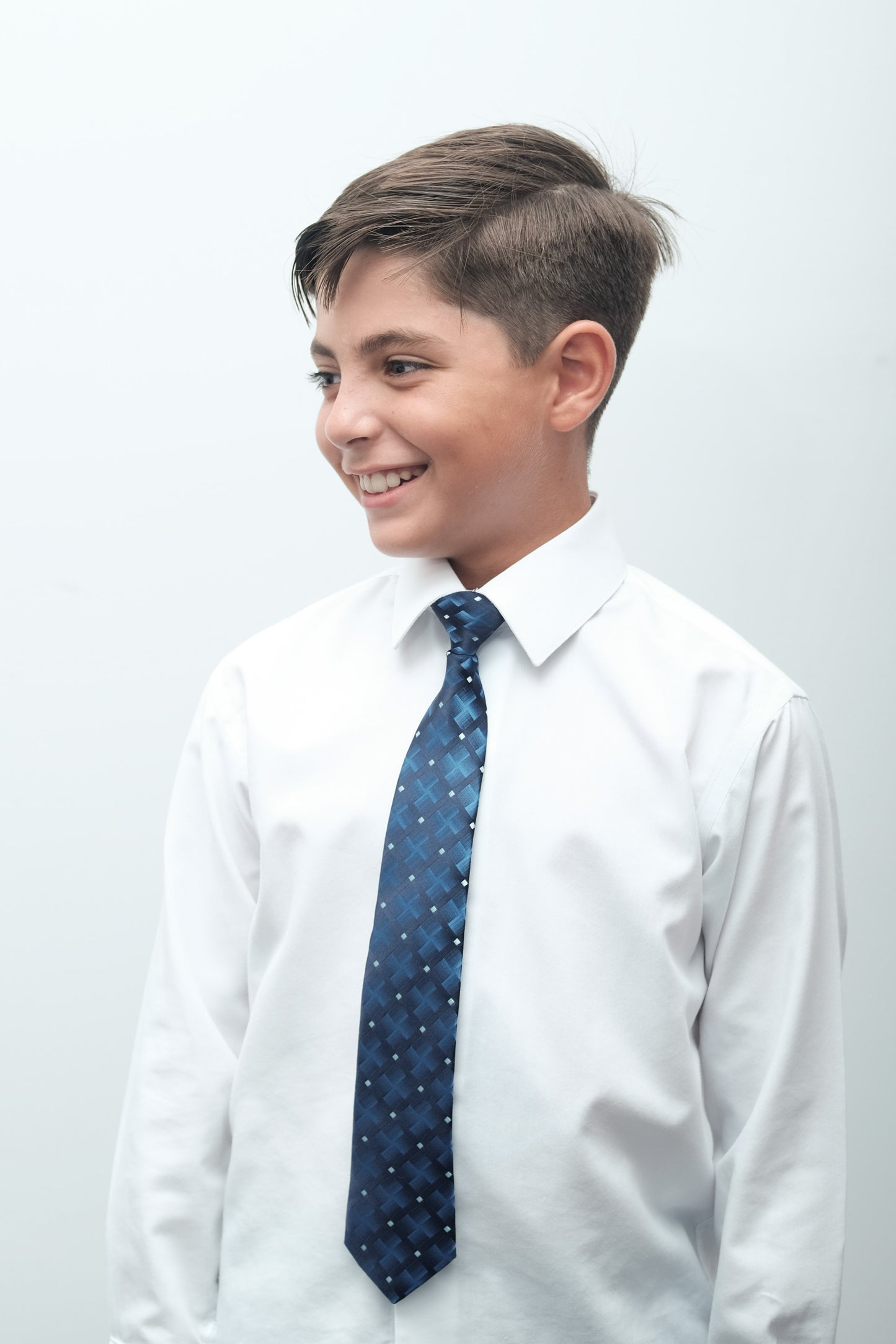 Corbata azul tridimensional