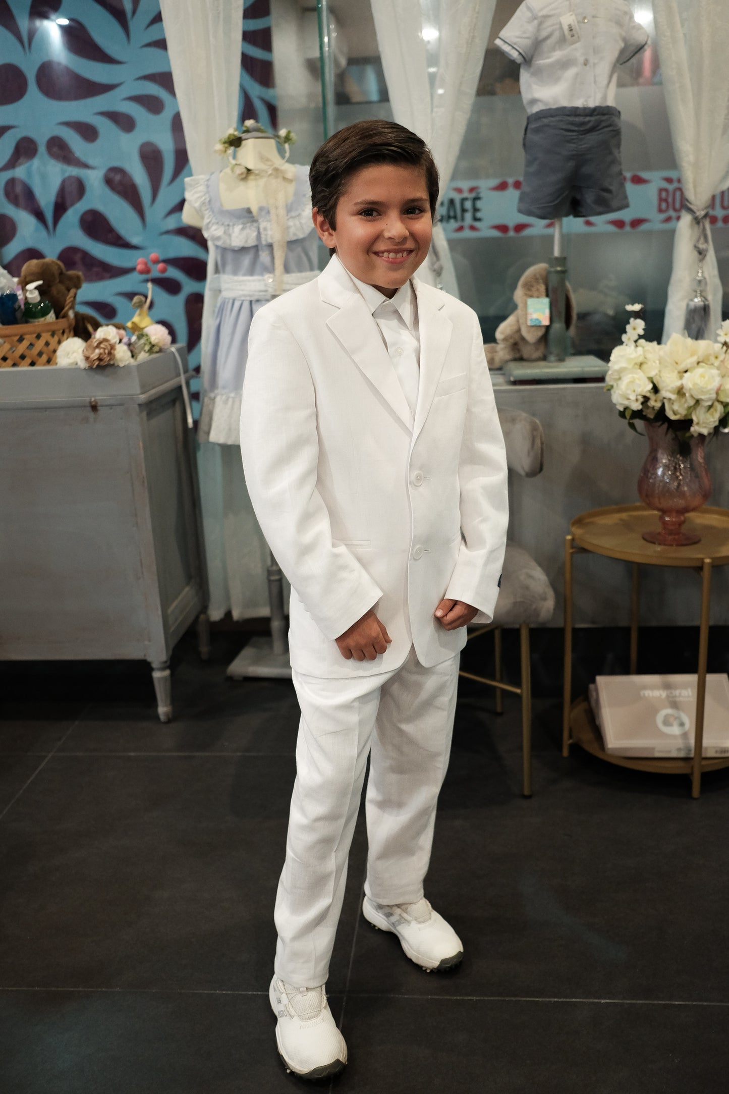 Traje casual blanco Lino