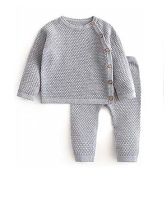 Conjunto punto y botones gris