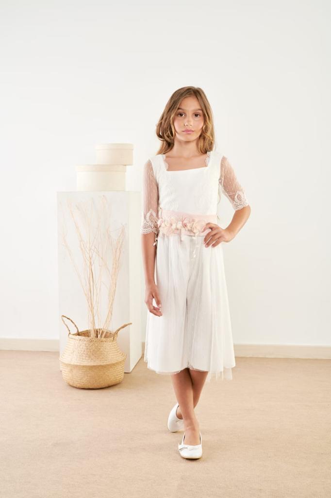 Vestido comunión frambuesa