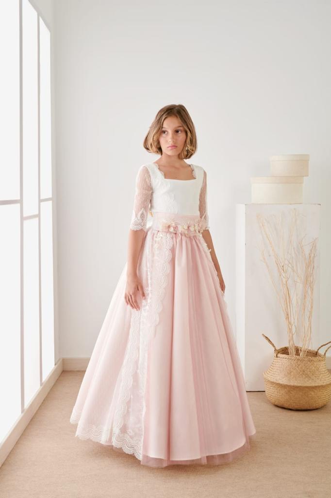 Vestido comunión frambuesa