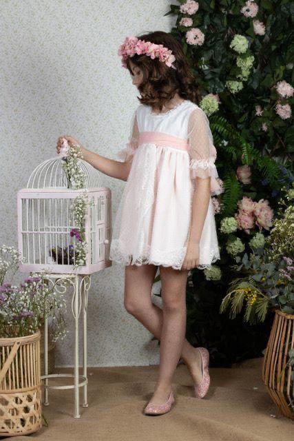 Vestido tul cenefa