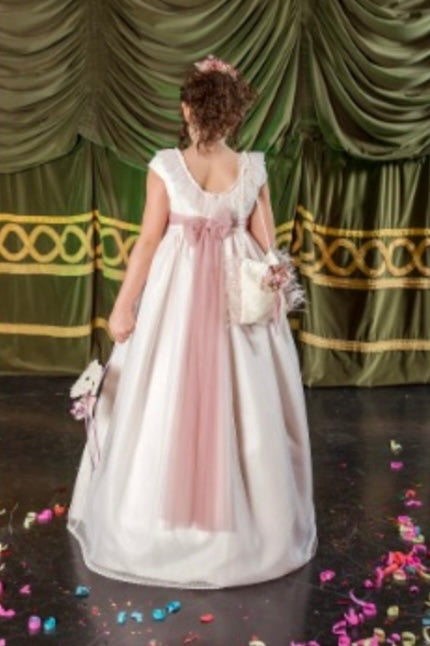 Vestido capelina falda rosa