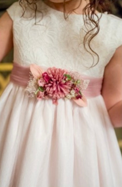 Vestido capelina falda rosa
