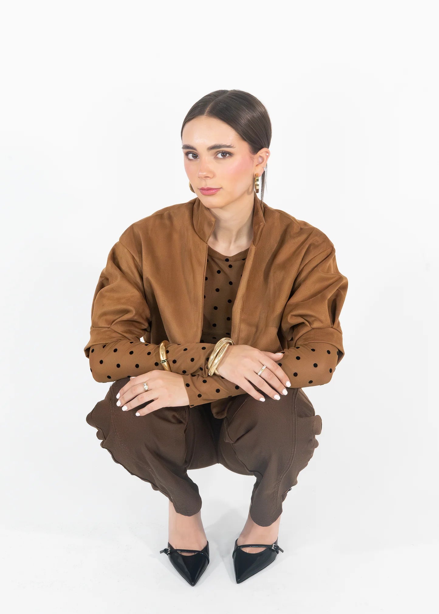 Chaqueta Bomber cafe