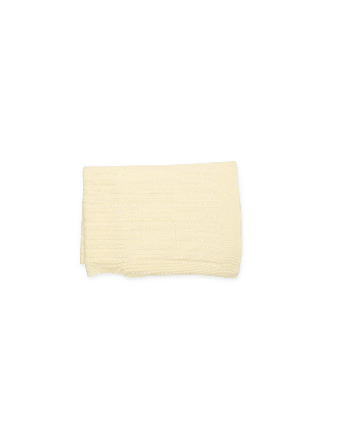 Mantita de punto con líneas en relieve amarilla - Mantita para bebé | Juliana