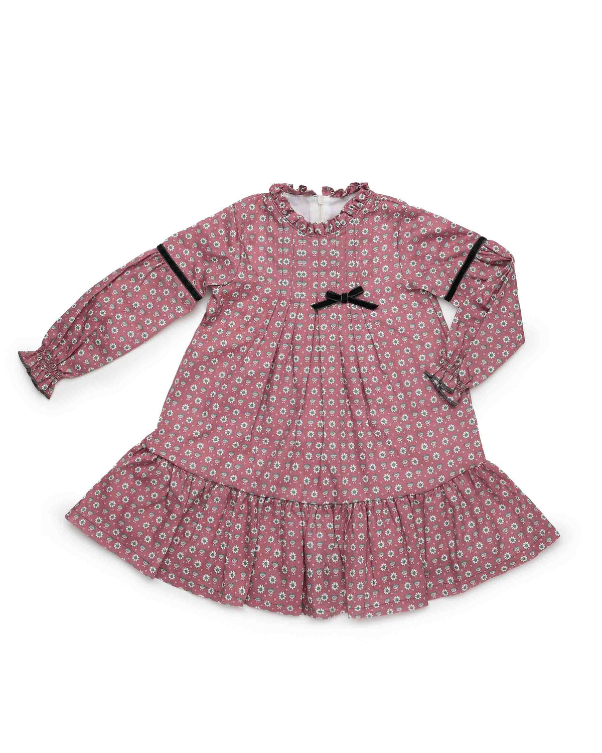 Vestido enterizo de flores con volante - Vestido para niña | Juliana