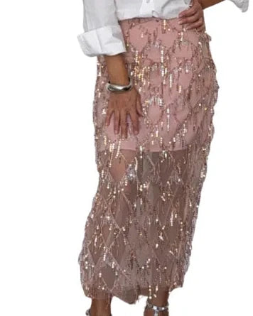 Falda tul lentejuela