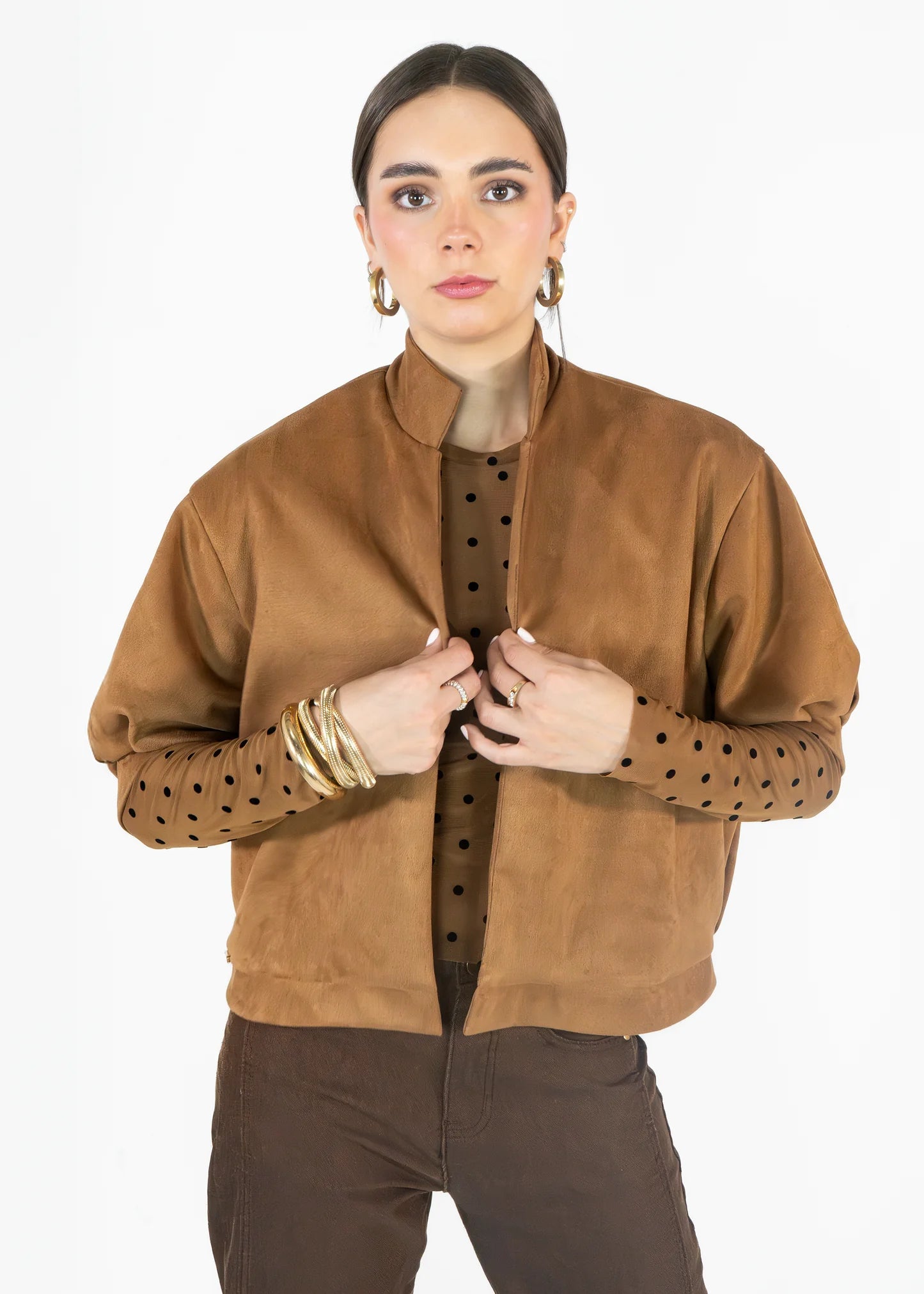 Chaqueta Bomber cafe