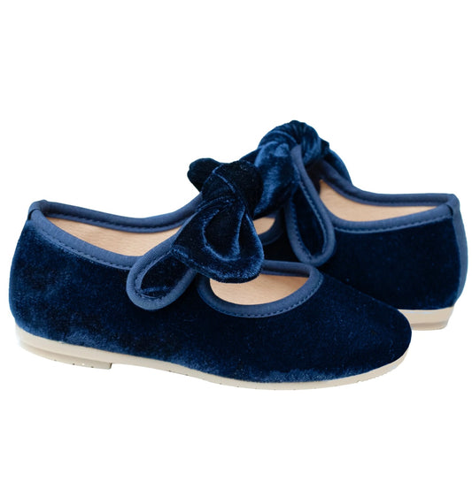 Moño terciopelo azul marino