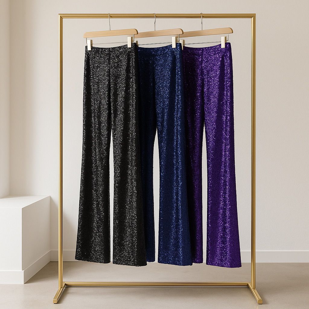 Pantalón lentejuelas Negro