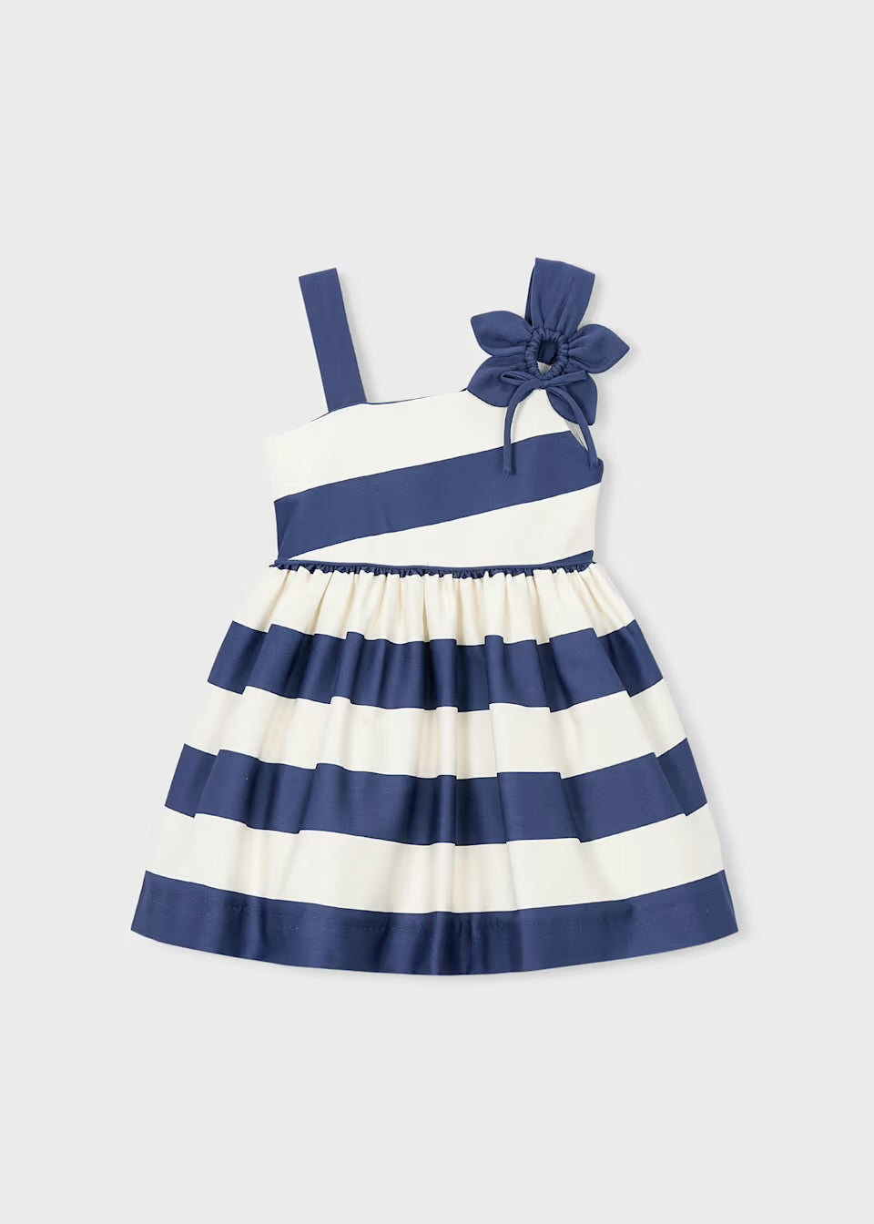 Vestido asimétrico flor 3924
