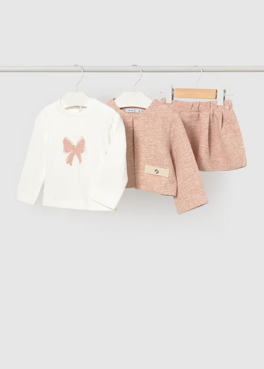 Conjunto 3 pz Falda Tweed 2954 - Conjunto de ropa infantil | Mayoral