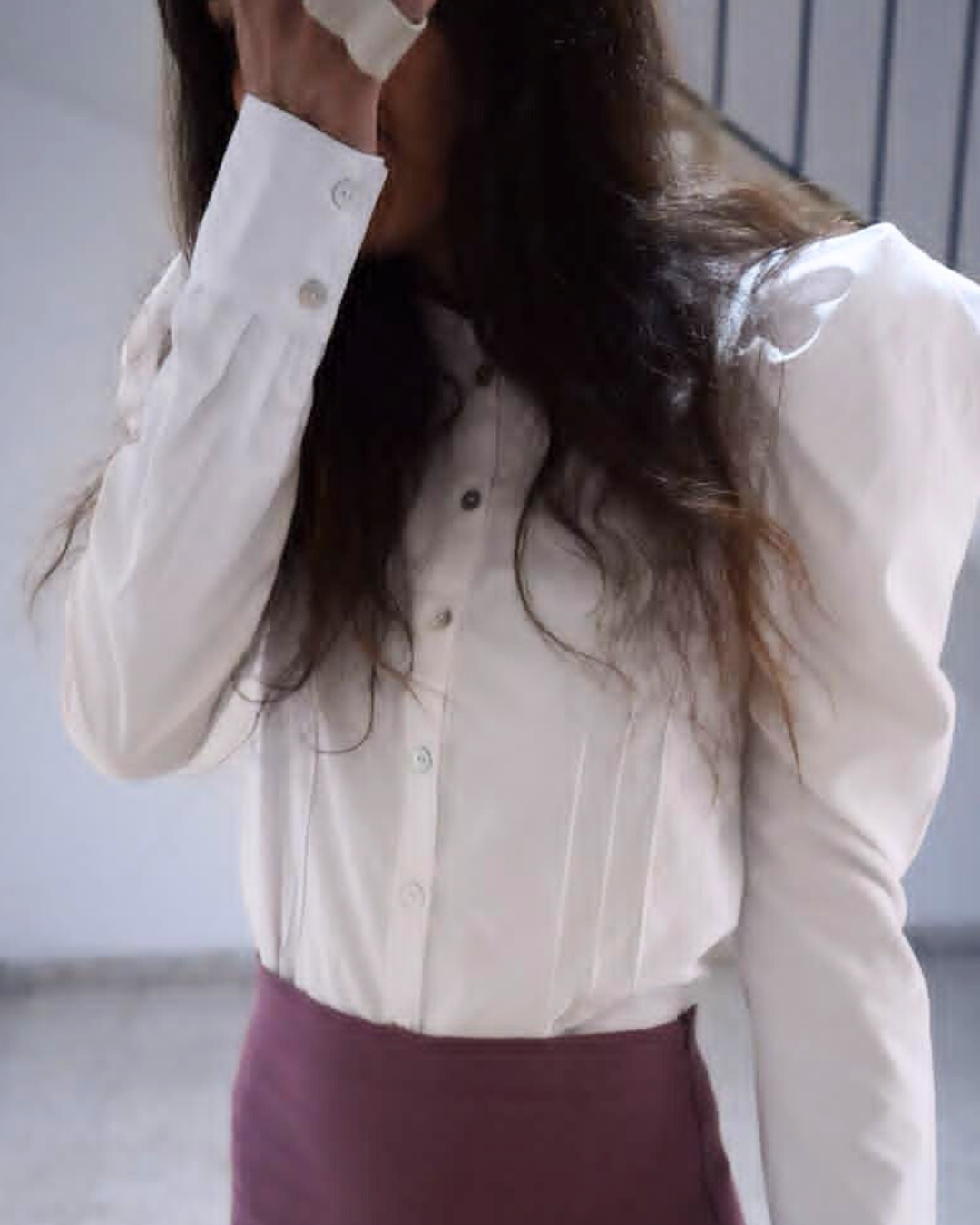 Camisa  manga larga blanca