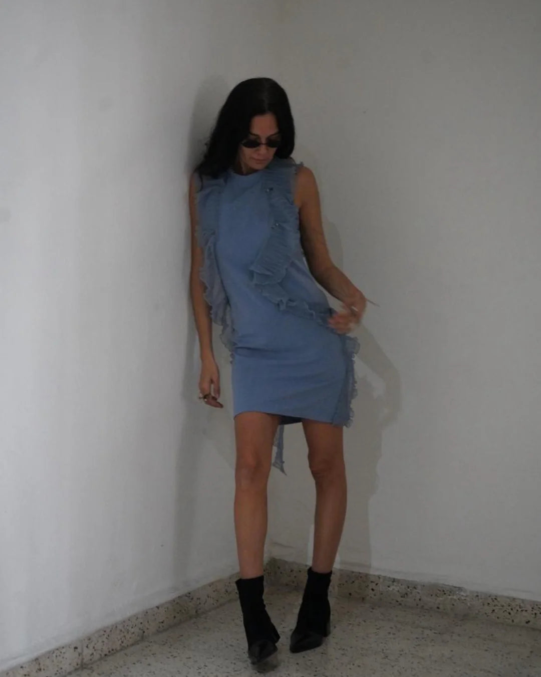 VESTIDO BLUE CRISTALES