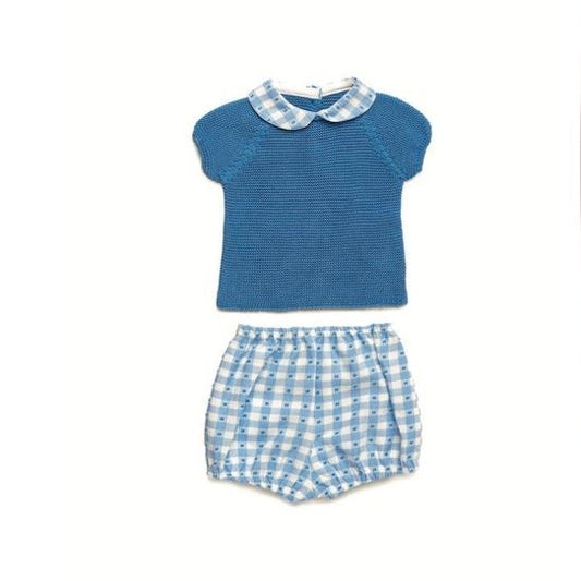 Conjunto tejido cuadros